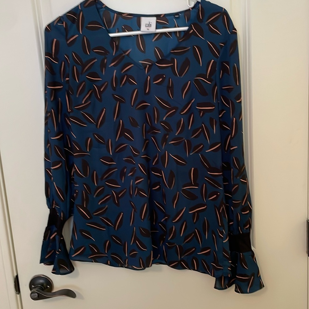 Cabi Shadow Leaf Blouse
